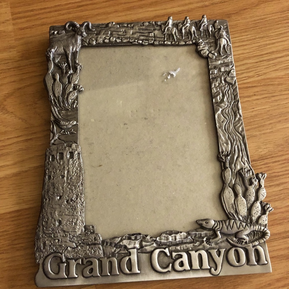 Photo picture frame silver metal Grand Canyon